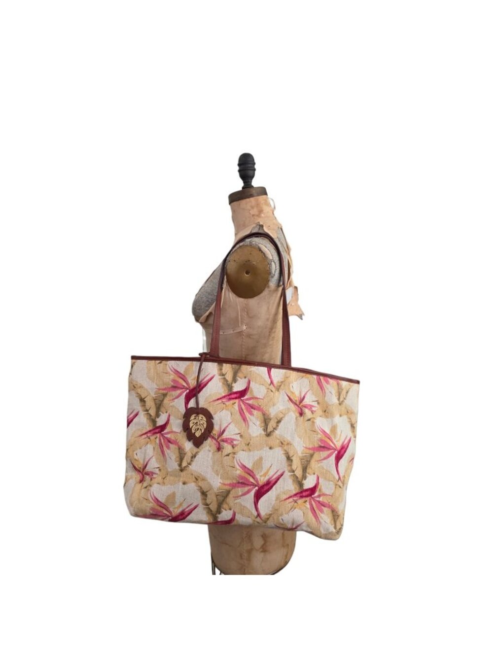 Tommy Bahama Bird Of Paradise Linen Tote Bag